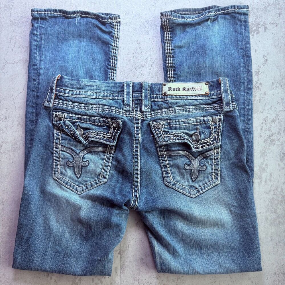 Rock Revival Kai Bootcut Y2K Bling Jeans Size 30